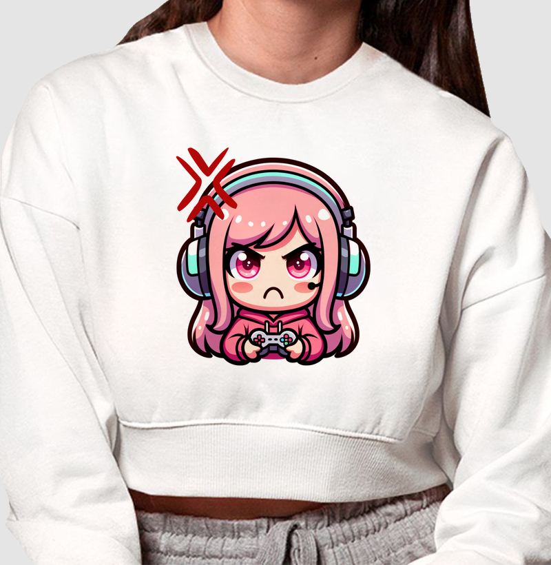 Moletom Cropped “Gamer Fury"