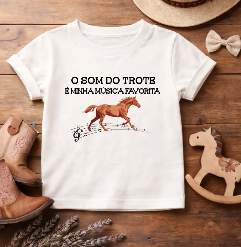 Camiseta Infantil O Som do Trote 100% Algodão Premium