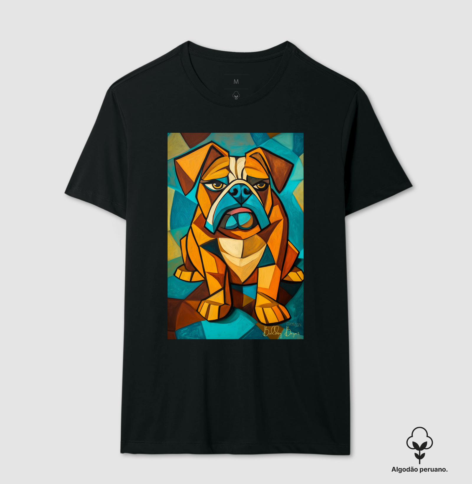 Camiseta Premium Bulldog Ingles "Picasso III"