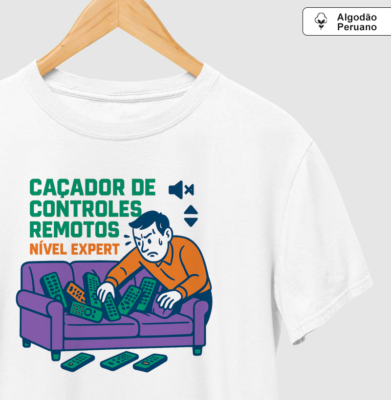 Camiseta Algodão Peruano Caçador de controle remoto