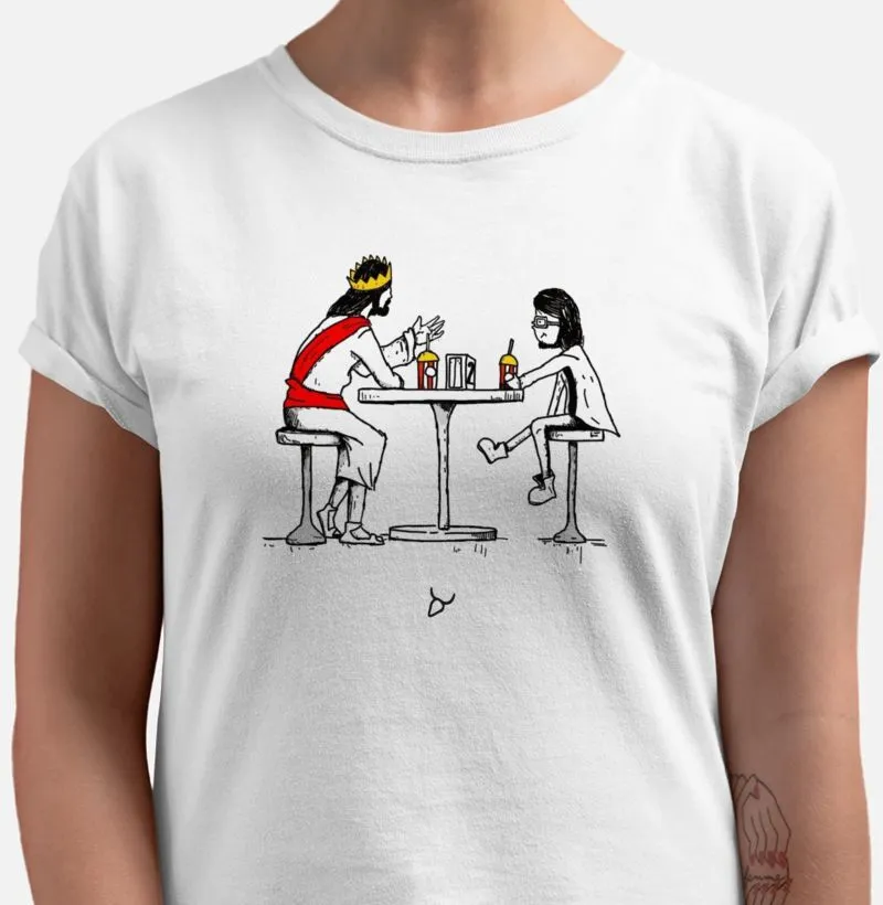 Camiseta Jesus está na mesa 
