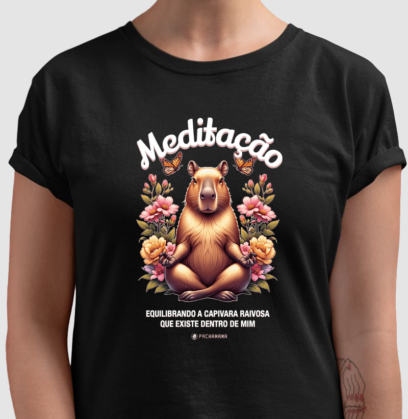Camiseta - Equilibrando a Capivara Interior 