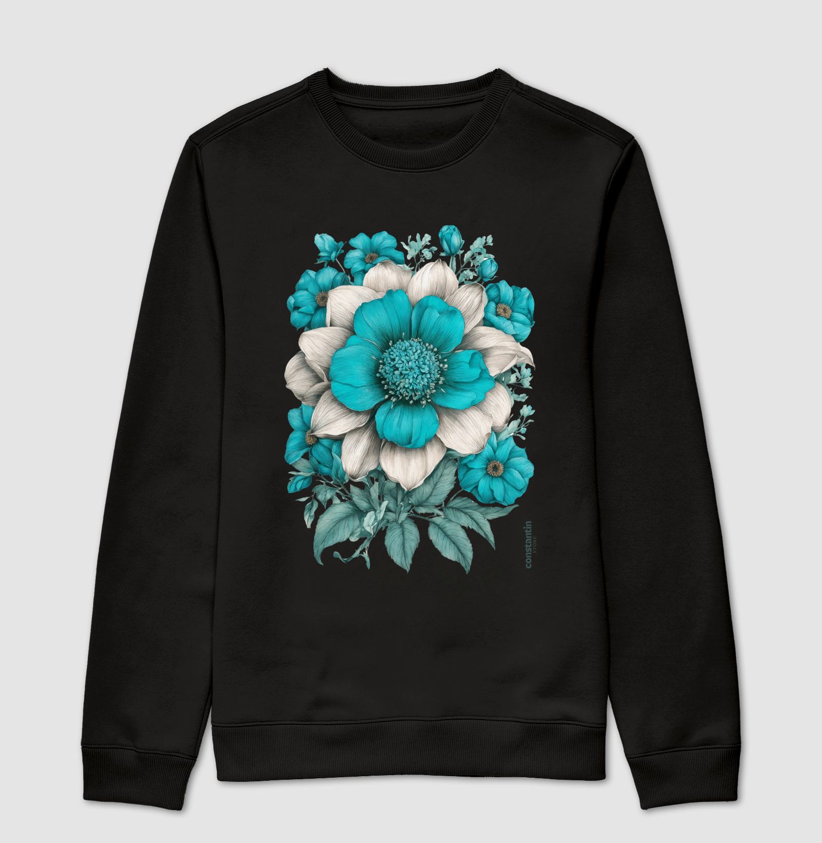 Flor turquesa realista