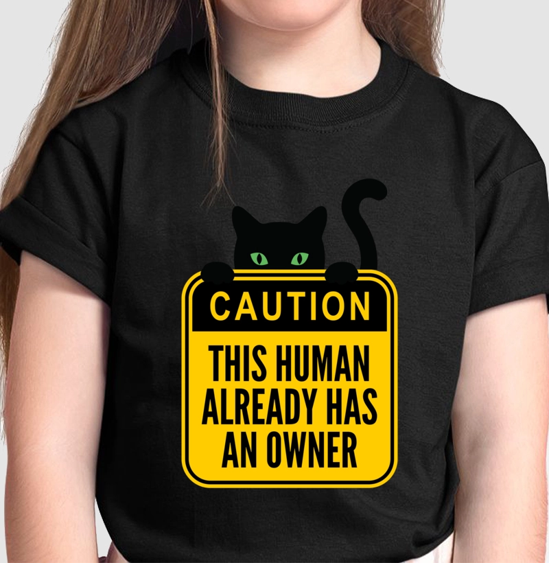 Camiseta Infantil Proprietário Felino