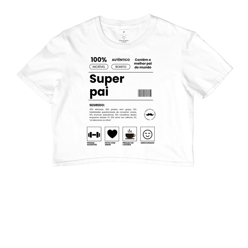 Super Pai – 100% Autêntico | Estampa estilo bula