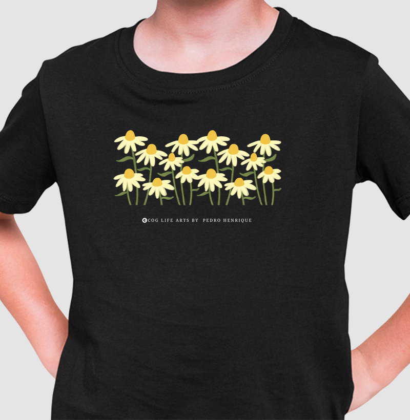 Camiseta Infantil Margaridas by Pedro Campos