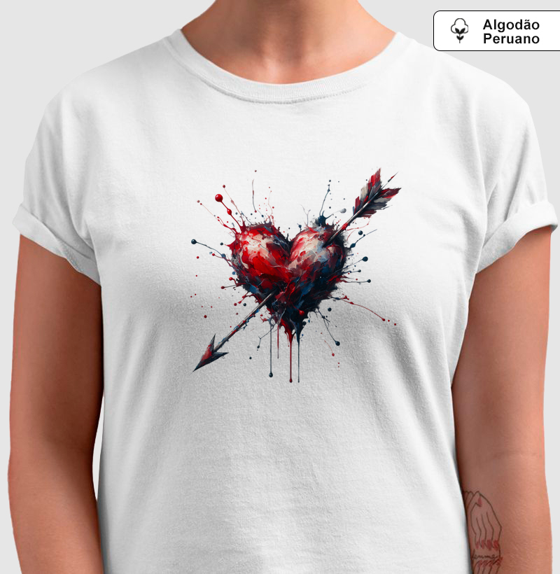 Explosão de Emoções: Camiseta em Algodão Peruano - Design de Impacto