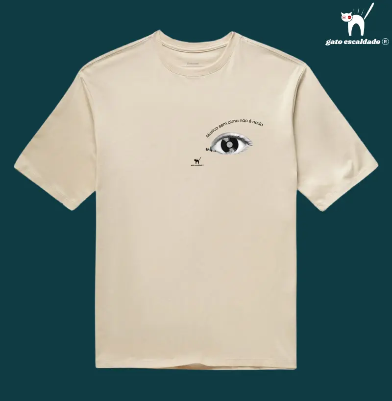 Camiseta Oversized Música Sem Alma Não é Nada