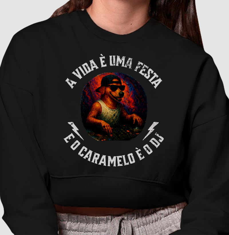 Cropped Moletom Caramelo DJ