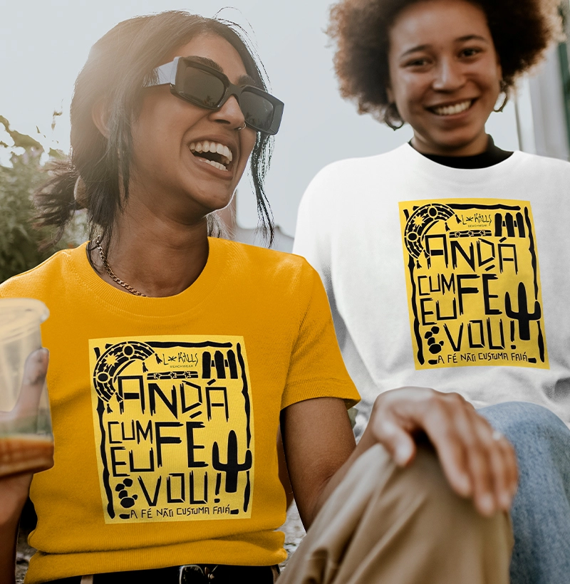 CAMISETA ANDA COM FÉ EU VOU