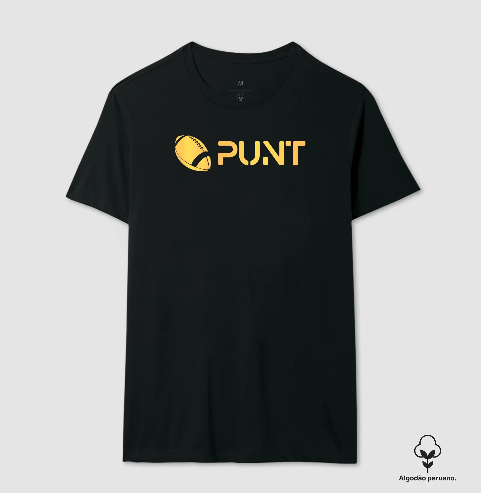 Camiseta algodão peruano Logo PUNT Amarelo