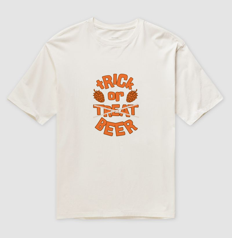 Doces ou Cerveja: Camiseta Oversized - Estilo Divertido para Apaixonados por Cerveja