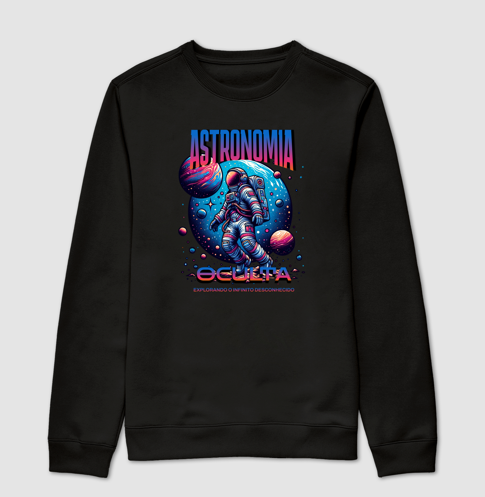 Camiseta Astronomia Oculta – Explorando o Infinito Desconhecido