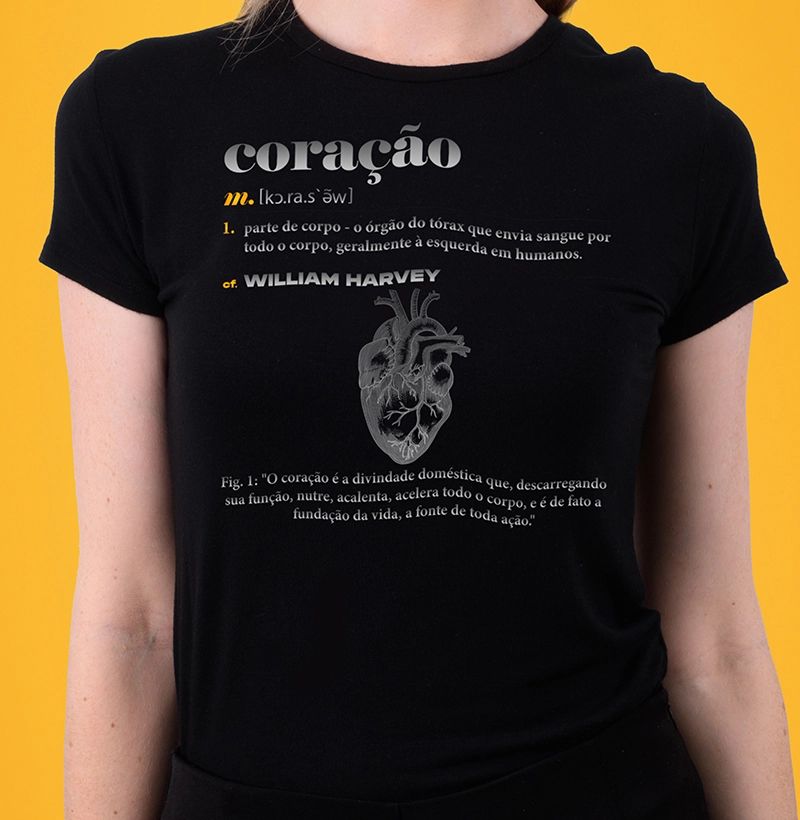 Camiseta Coração Definições - feminina