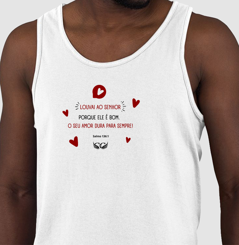 Camiseta Personalizada Louvai ao Senhor. Salmo 136.1