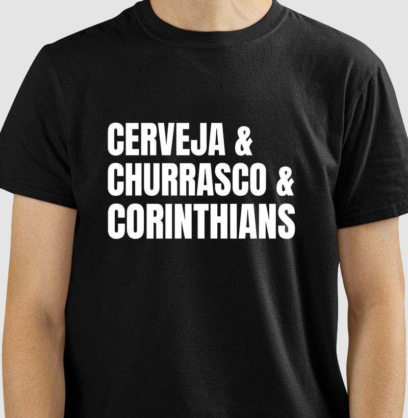 Camiseta Cerveja Churrasco Corinthians