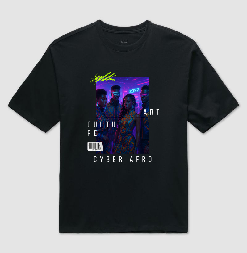 Camiseta Oversized Black Party