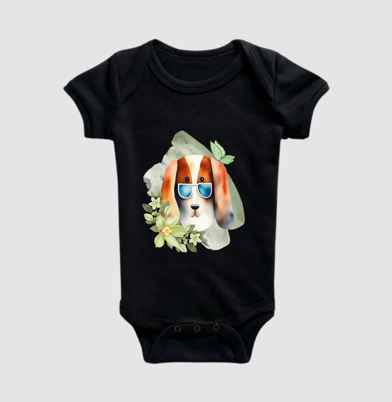 Camiseta Beagle Aquarela Salomão Verde