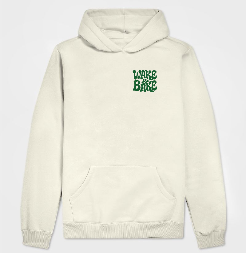 Hoodie moletom - Wake & Bake Verde