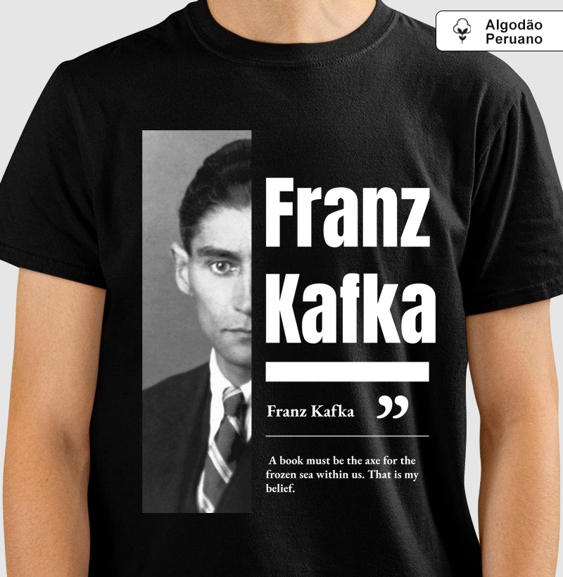 Camiseta Algodão Peruano - Kafka - O livro