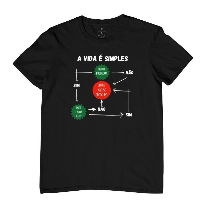 Camisa a vida é simples
