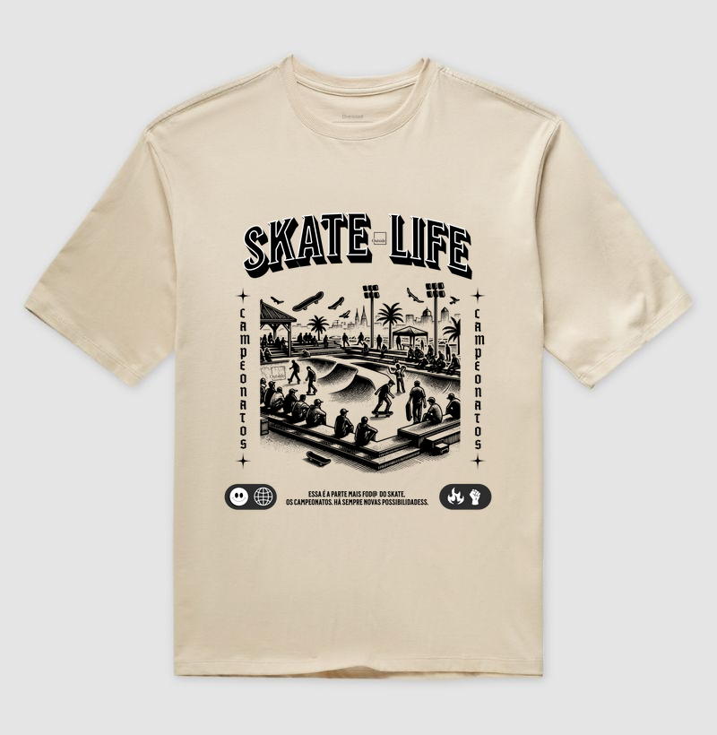 Camiseta Oversized - Skate Life
