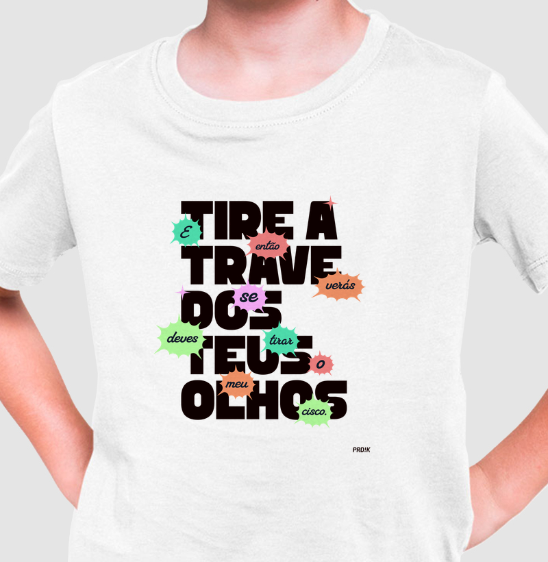 Camiseta Infantil Algodão com Estampa - Tire a Trave