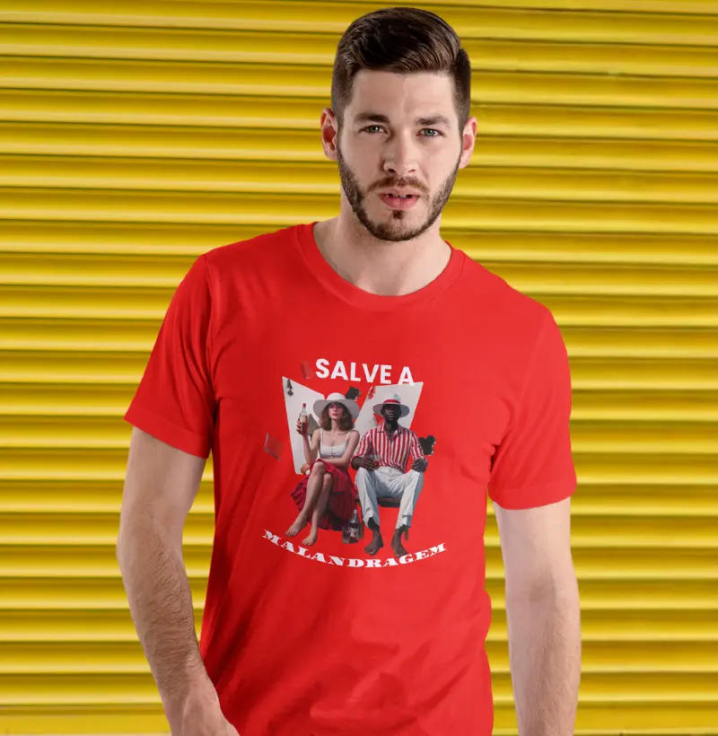 Camiseta 100% Algodão - Casal Malandragem