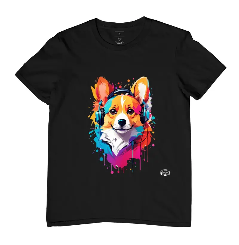 Camiseta Corgi Headphones