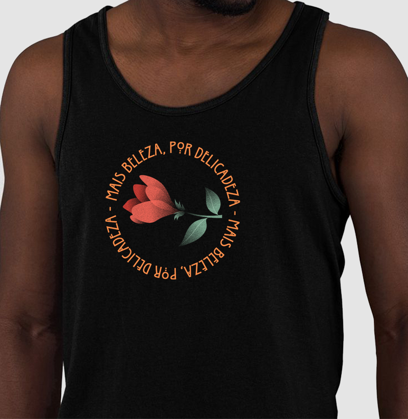 Estampa Rosa Mais Beleza - Preto Masc.