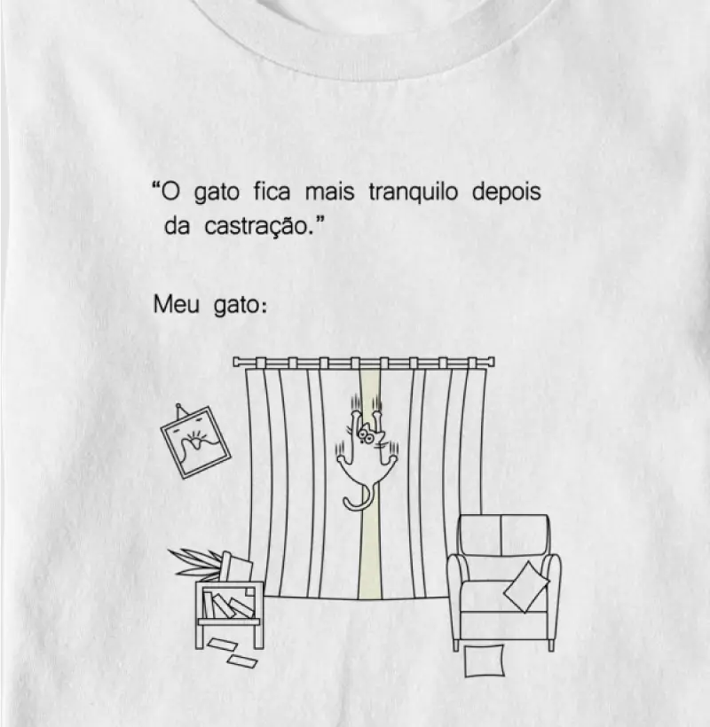 "O gato fica mais tranquilo depois da castração." Meu gato: 
