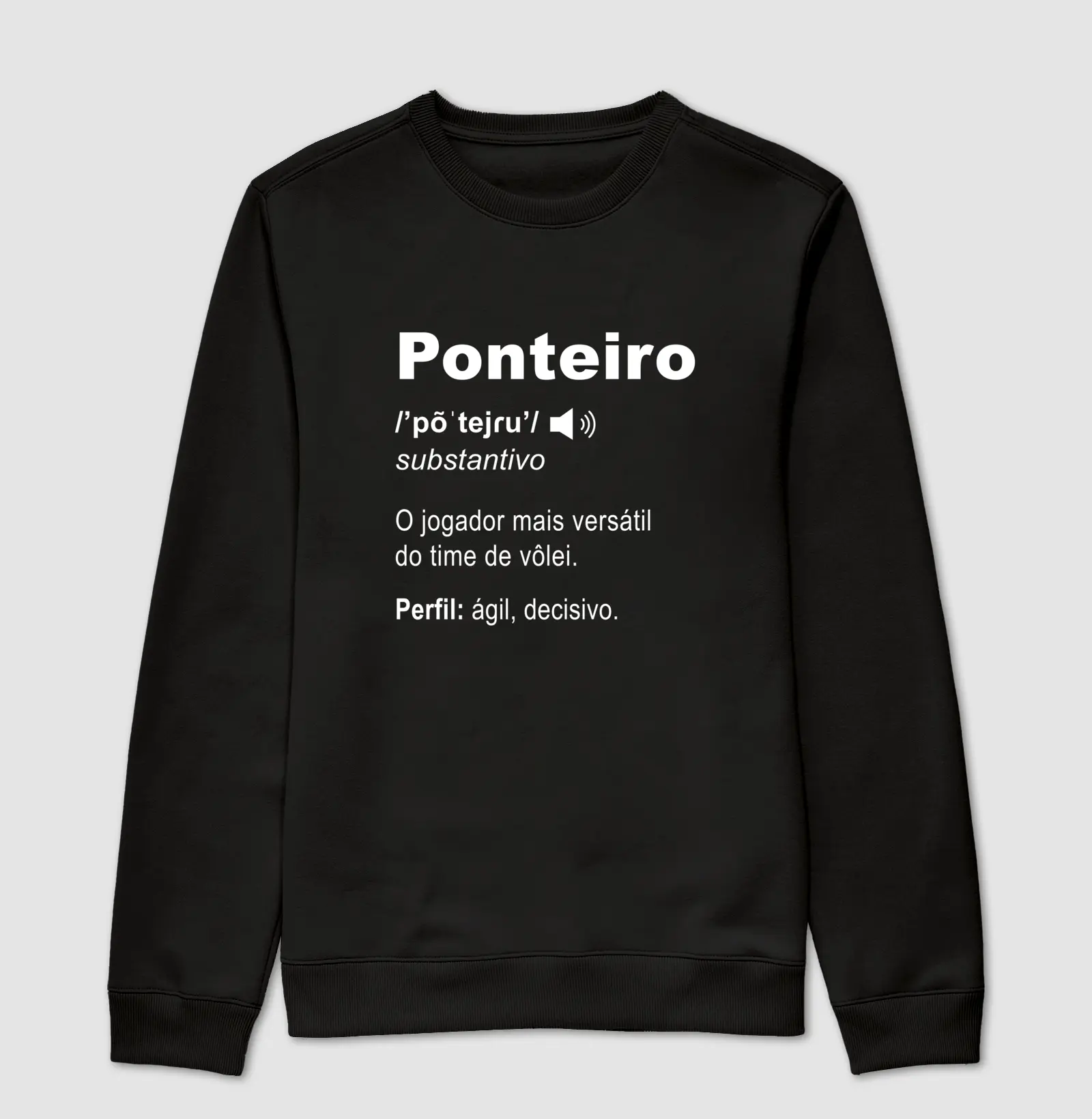 Suéter Moletom Ponteiro Voleibol
