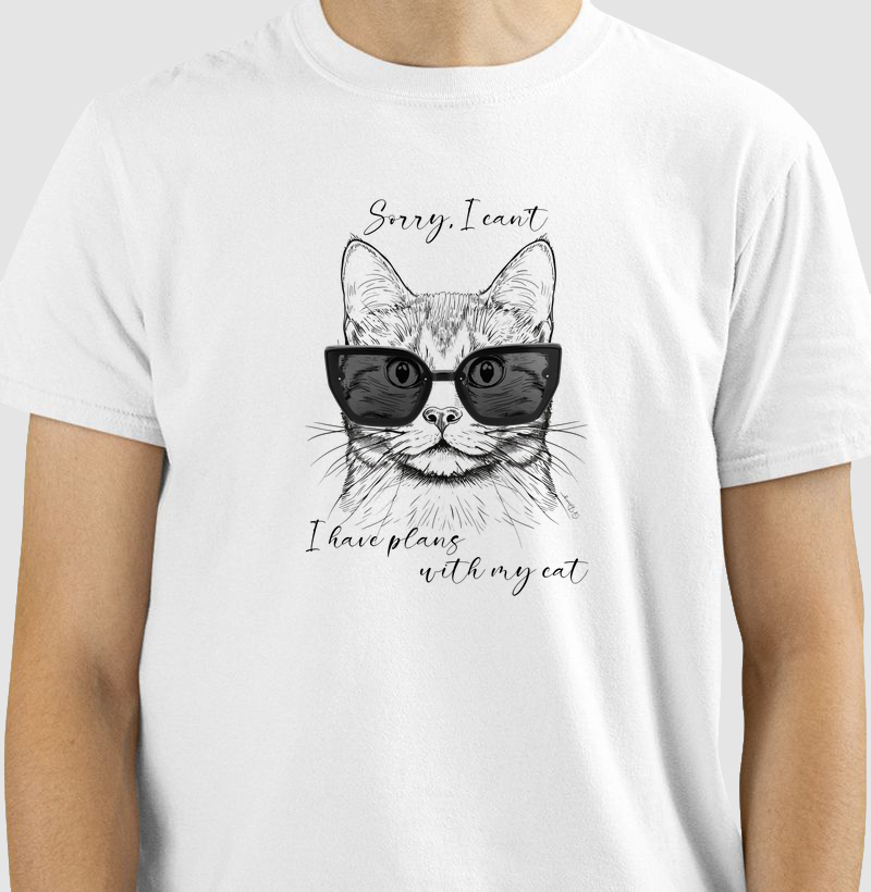 Camiseta sorry I cant - Cat
