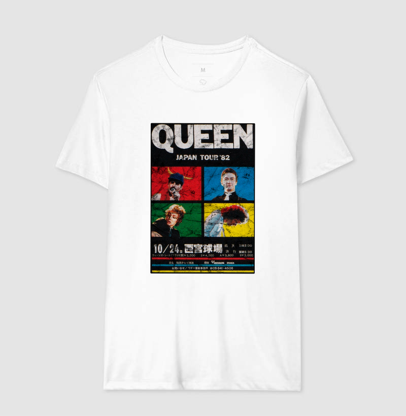 Camiseta Queen | Japan Tour 1982 (Poster)