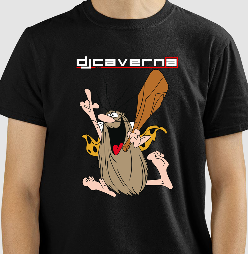 Camiseta DJ Caverna - Base Escura