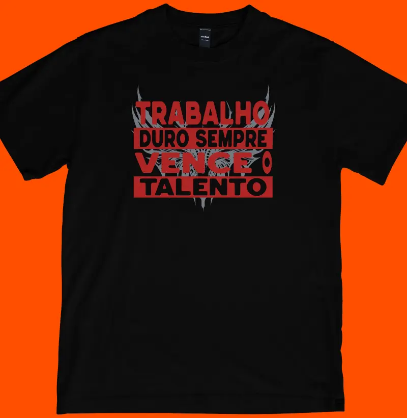 Trabalho duro vence o talento. 