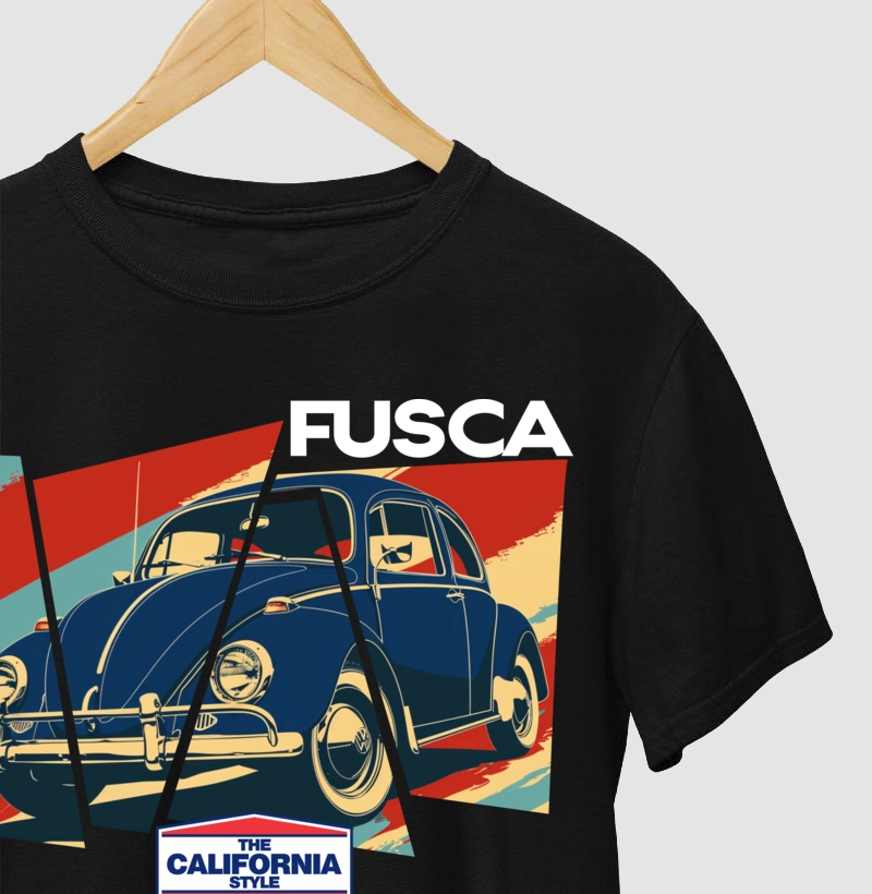 Camiseta Fusca Azul em cores americanas