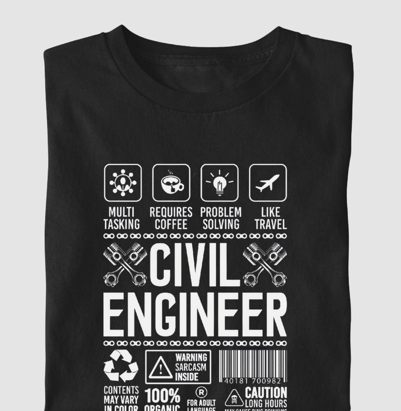 Camiseta Engenheiro Civil - Construindo o Futuro