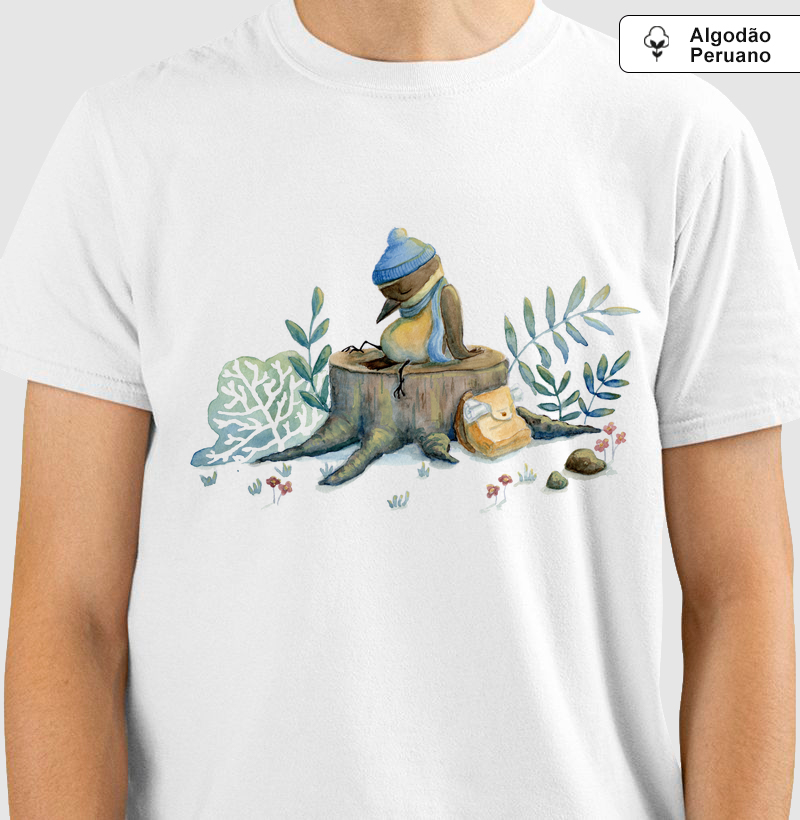 Camiseta Descanso Pássaro