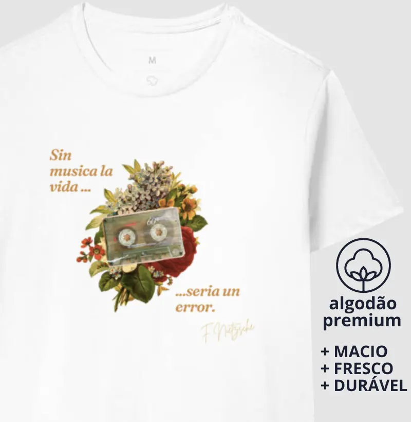 Camiseta Sin musica la vida seria un error.