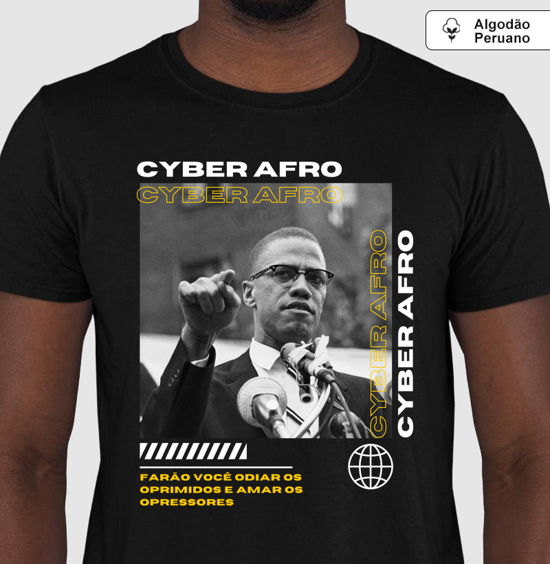 Camiseta Algodão Peruano Malcolm X