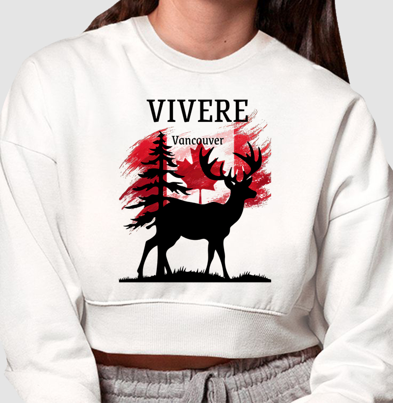 Cropped moletom Vivere Estampa Vancouver