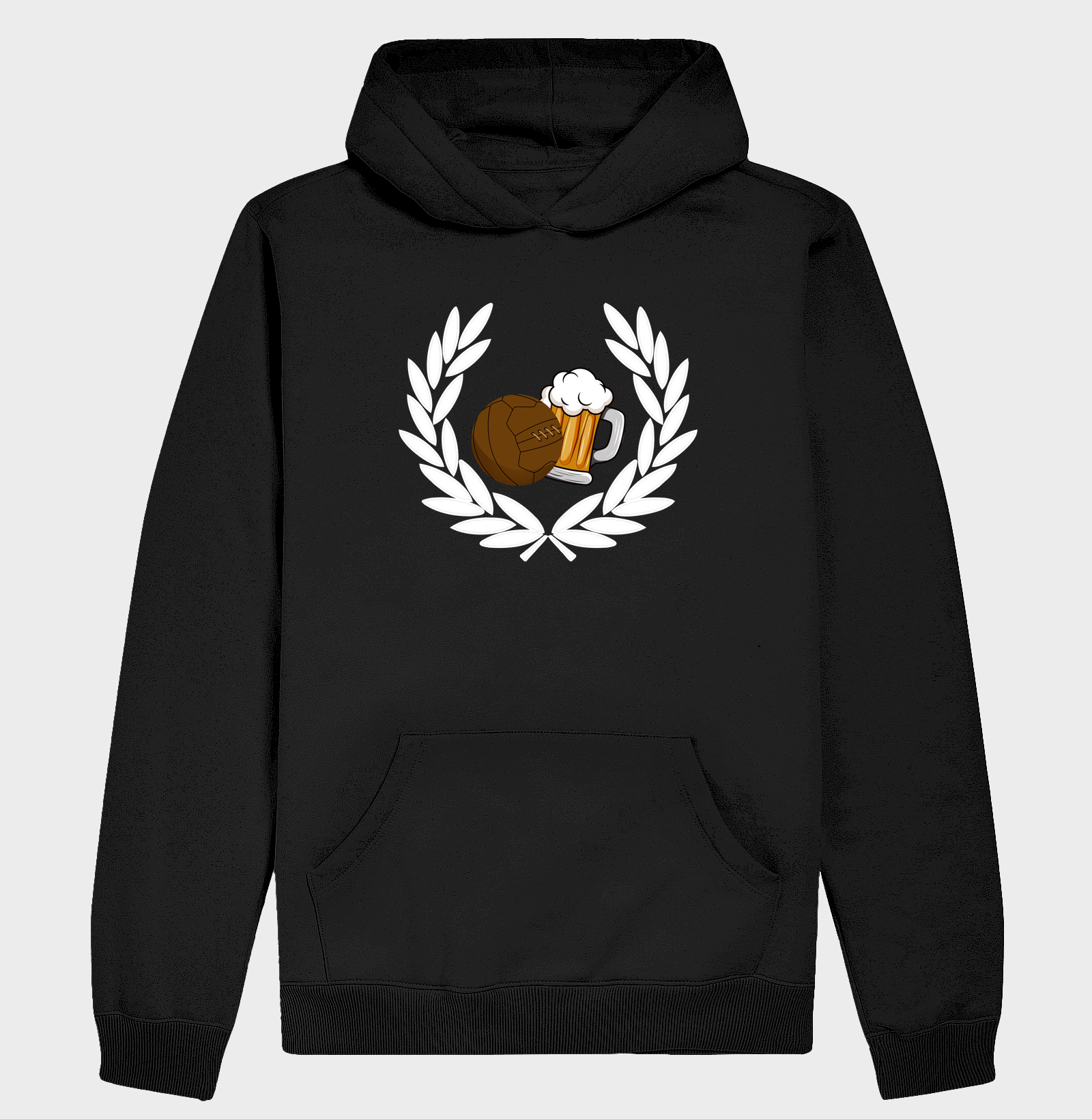Hoodie Moletom Beer and Football - Preto e Azul