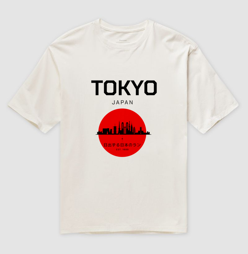 Camiseta Metrópole Japonesa | Oversized | Unissex