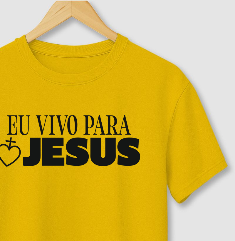 Camiseta Eu Vivo Para Jesus