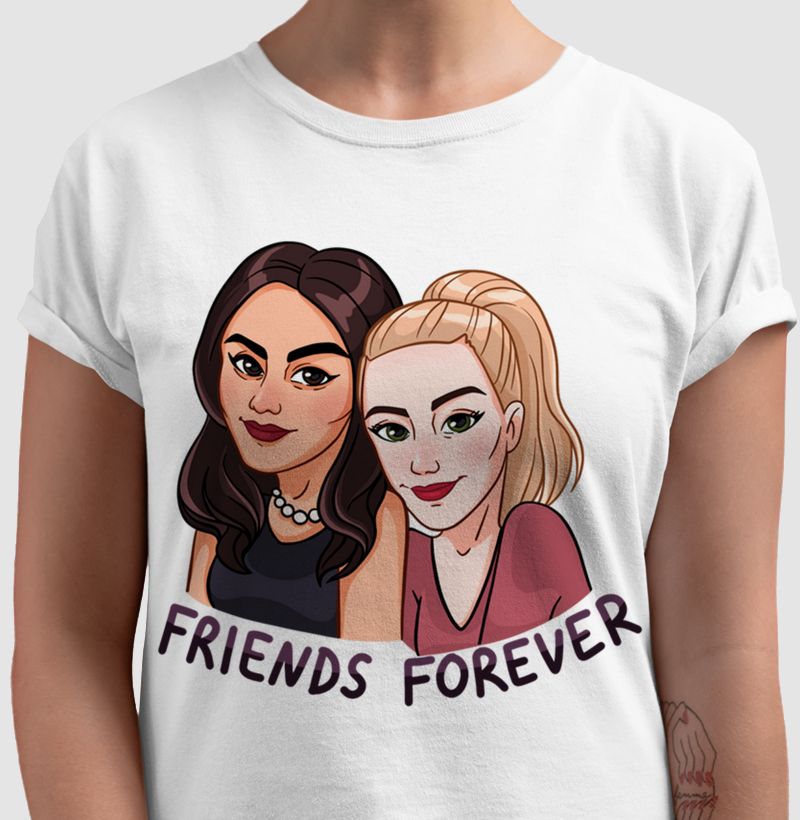 Camiseta Friends Forever - Irmãs Para Sempre