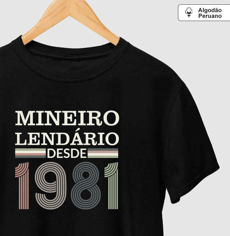 Camiseta Mineiro Lendário desde 1981 | Para personalizar 👉ANTES DA COMPRA👈 chame no WhatsApp