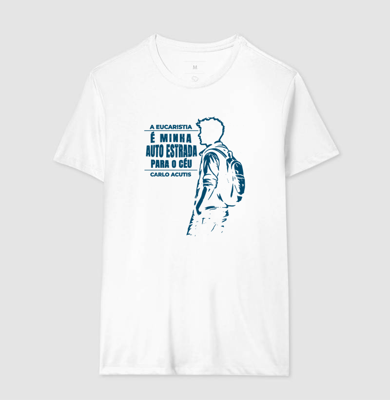 Camiseta Carlo Acutis | A Eucaristia é Minha Autoestrada para o Céu