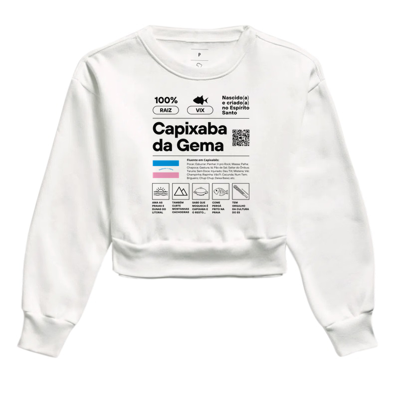 Rótulo Capixaba da Gema - Moletom Cropped - #28496