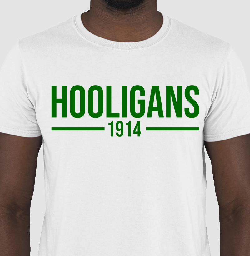 Camiseta Hooligans 1914 - Letras Verdes